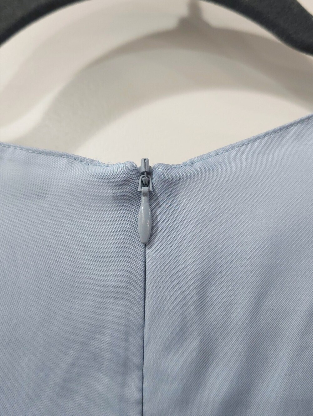 ZARA Refined Lagenlook Satin Powder Blu Tunic, Minimalist Effortless Chic, Nwt S - Picture 13 of 15